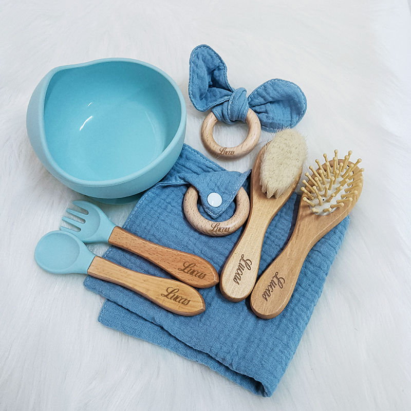 Baby Food Name - 7PCS/Set Personalized Name Baby Silicone Sucker