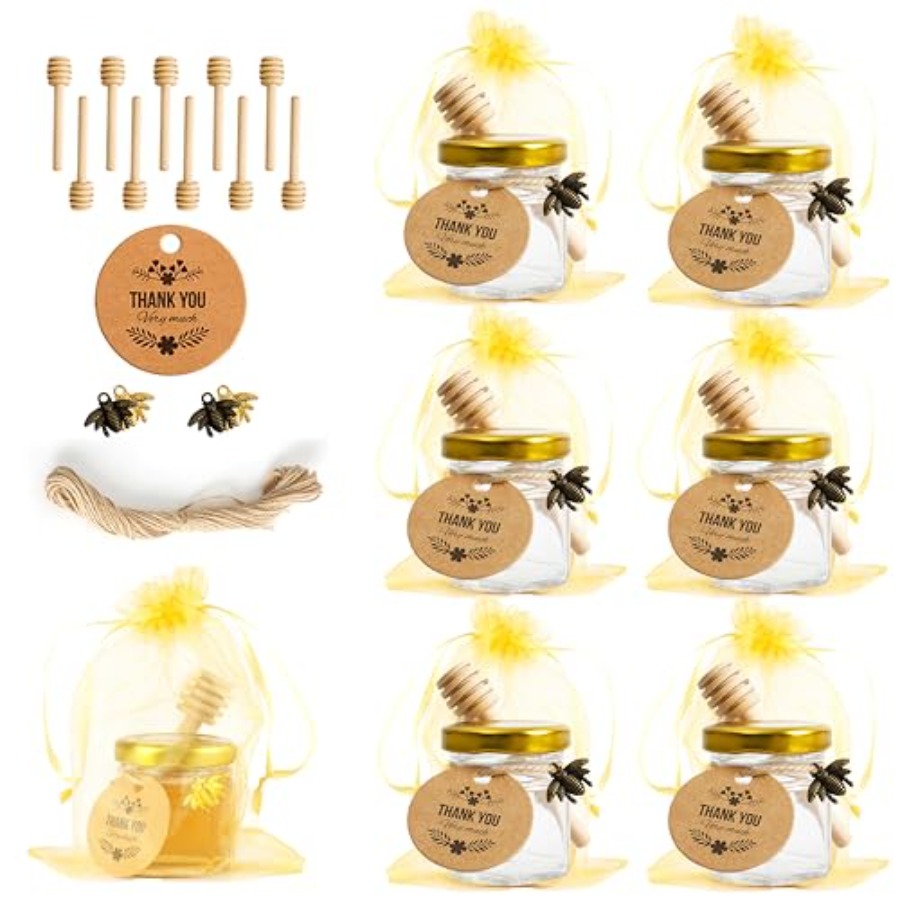 Baby Food In Jar - 1.5oz 6Pack Mini Glass Hexagon Jars