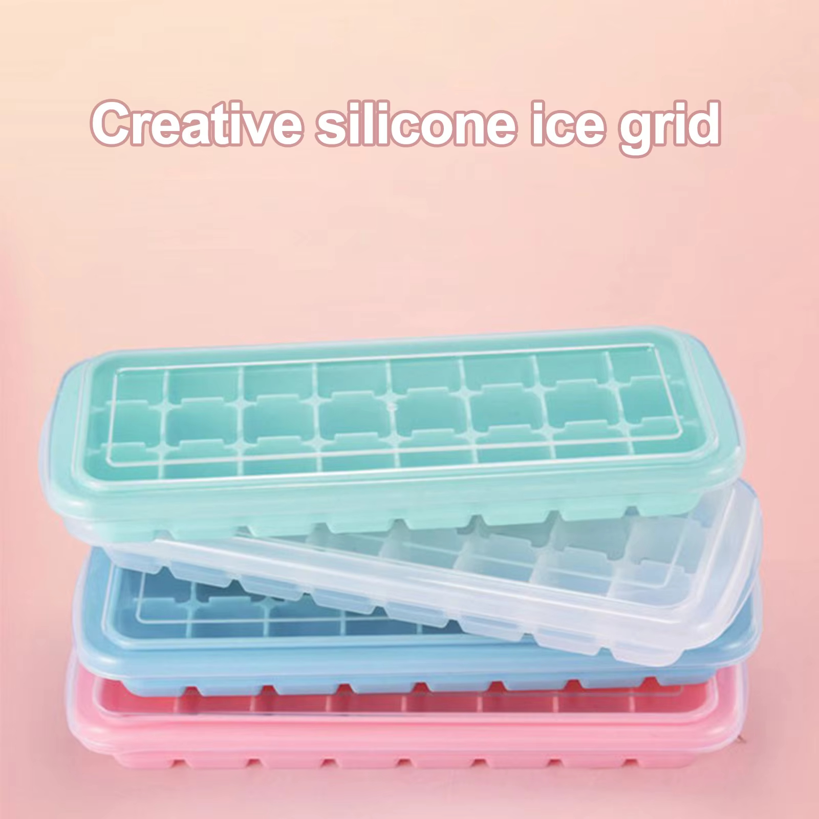 Easy Baby Food - Silicone Ice Cubes Tray with Lid