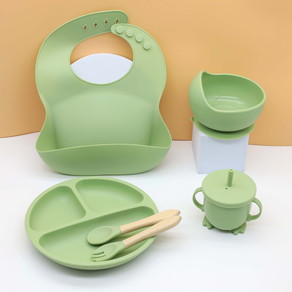 Baby Food Kit - Hot baby food tableware set bib