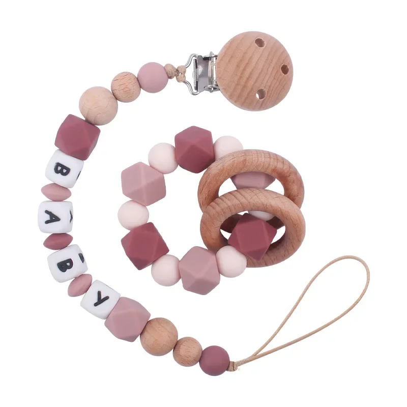 Baby Food Name - 2ps Custom Baby Pacifier Clip Personalized