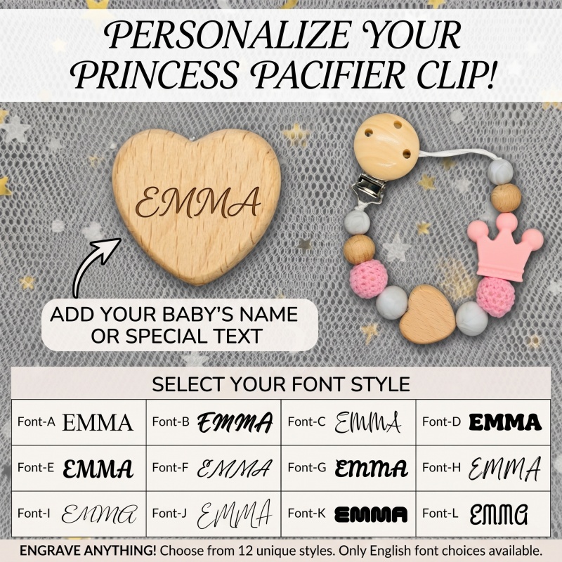 Personalized Baby Pacifier Cli - Baby Food Name incelemesi ve fiyatı