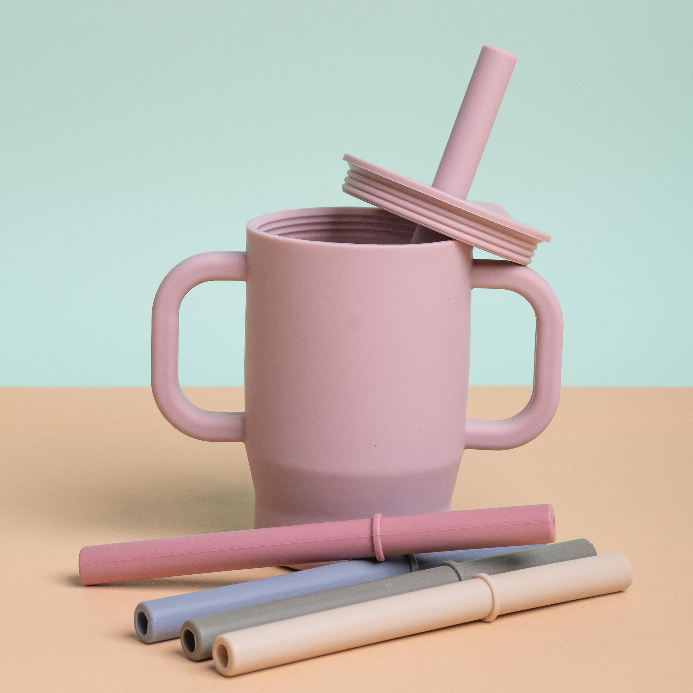 Morandi Color Silicone Straw,  - Baby Food Thermos incelemesi ve fiyatı