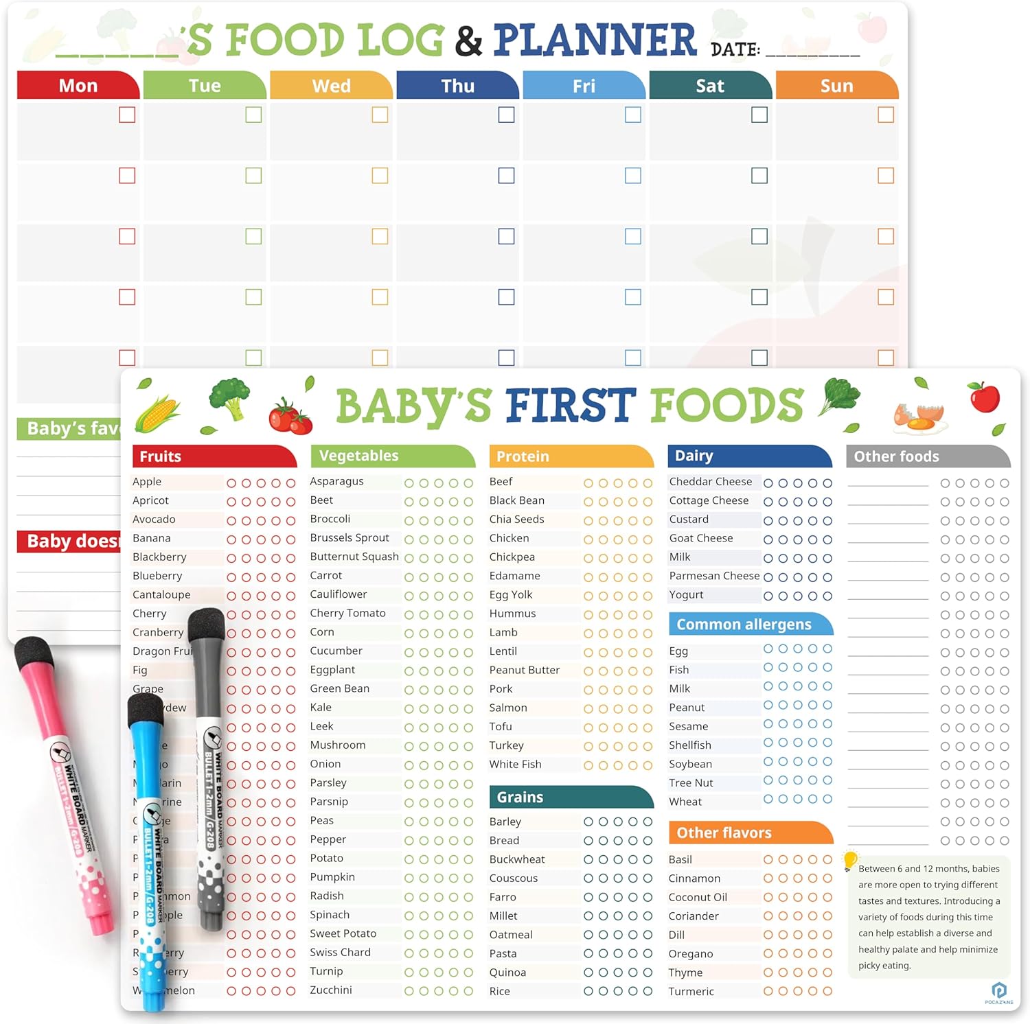 Set of 2 Baby First Foods Trac - Baby Food Tracker incelemesi ve fiyatı