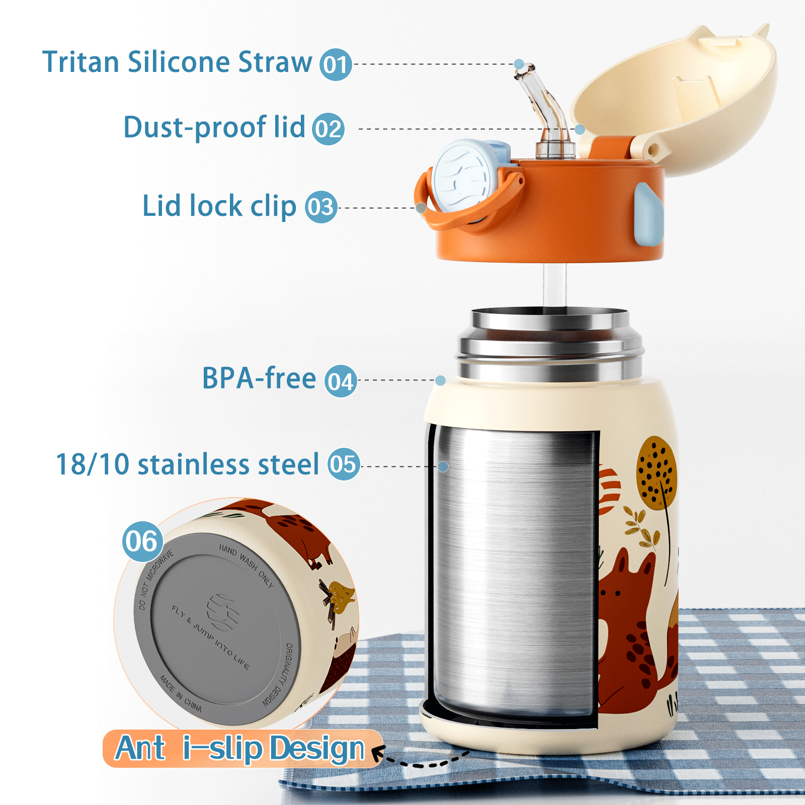 Fjbottle 400ml Kids Water Bott - Baby Food Thermos incelemesi ve fiyatı