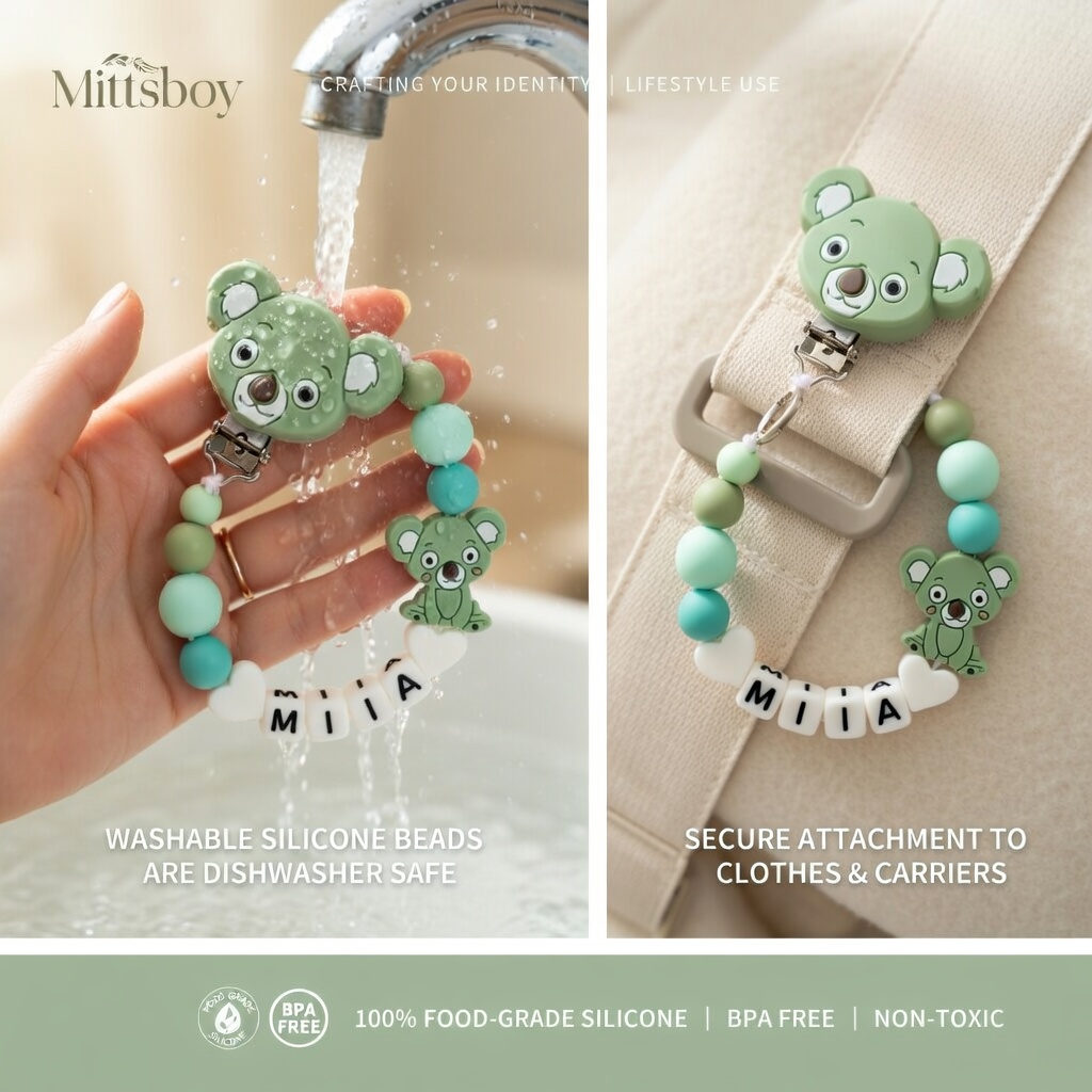 Silicone Baby Pacifier Clip Te - Baby Food Name incelemesi ve fiyatı