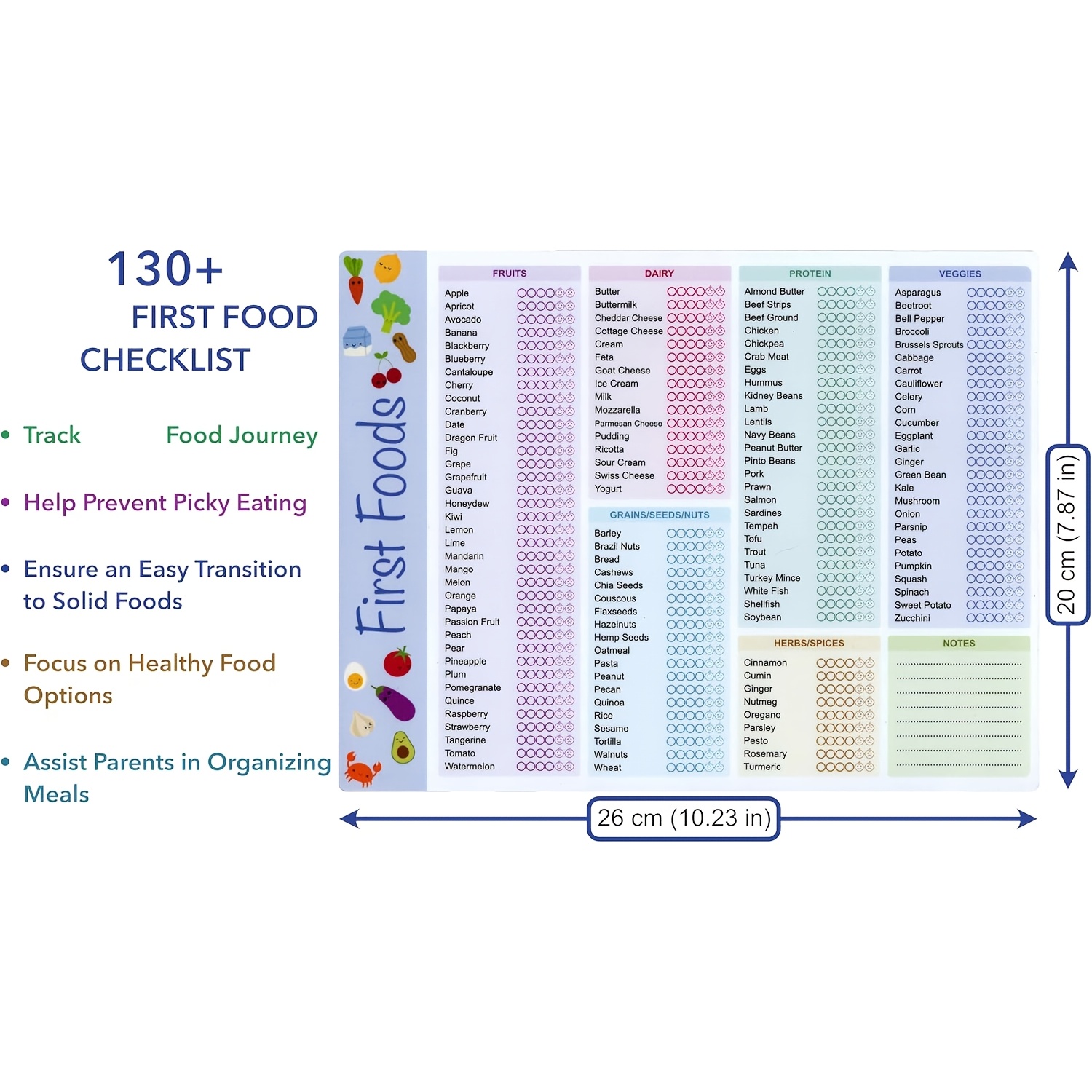 Baby First Foods Tracker, High - Baby Food Tracker incelemesi ve fiyatı