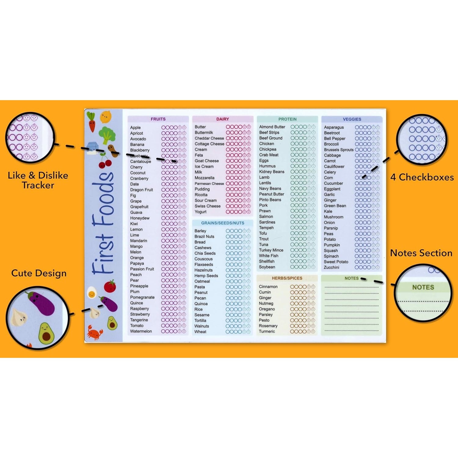 Baby First Foods Tracker, High - Baby Food Tracker incelemesi ve fiyatı