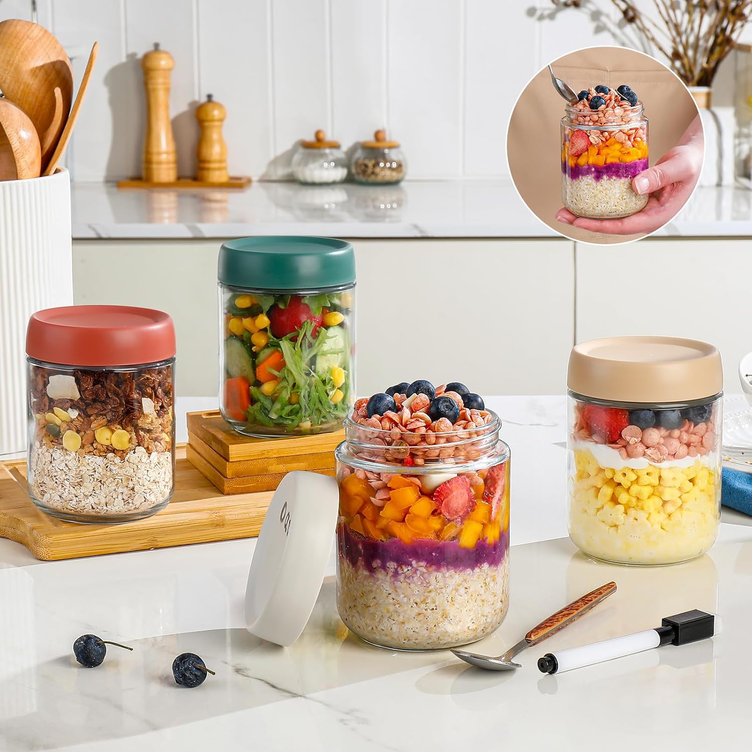 Glass Overnight Oats Container - Baby Food In Jar incelemesi ve fiyatı