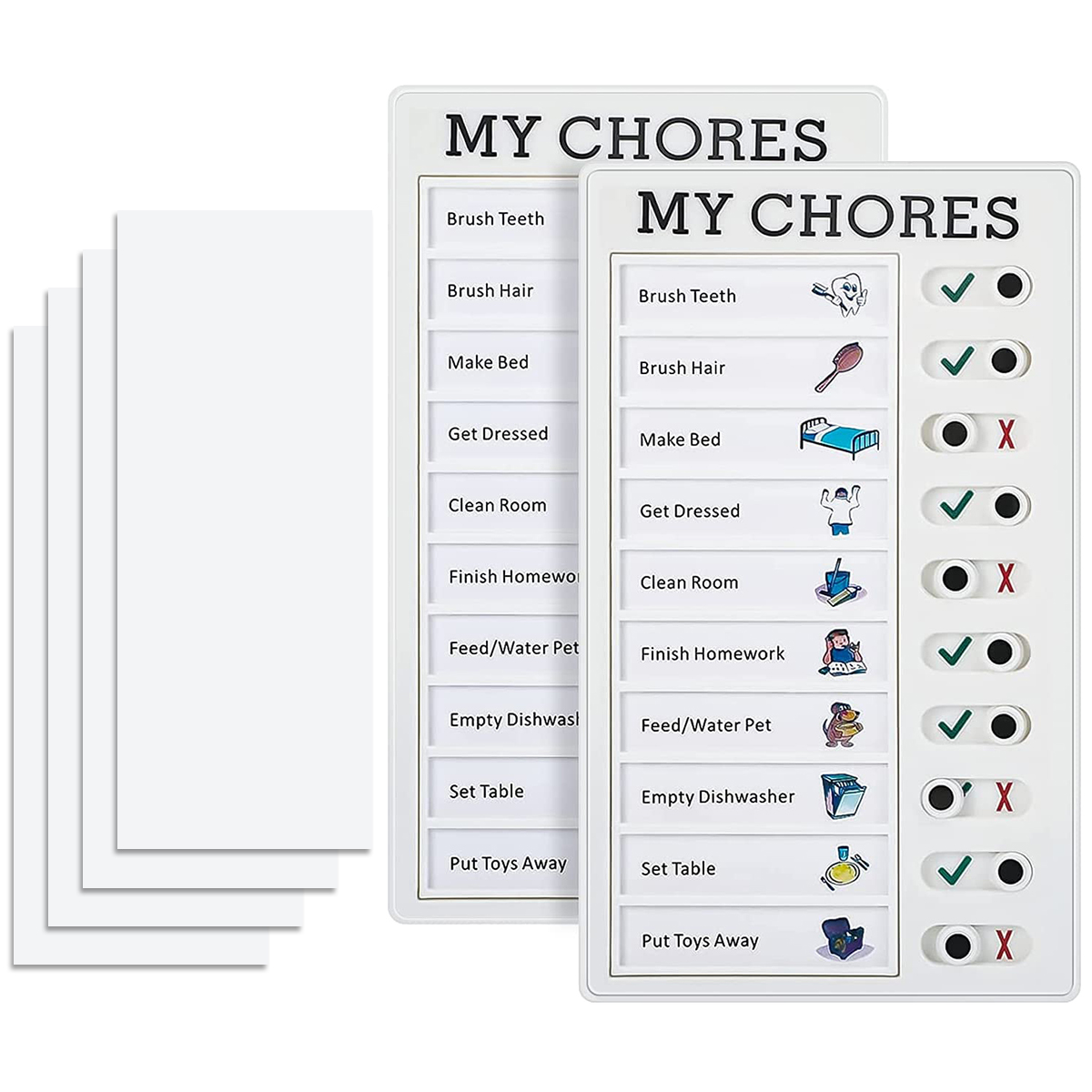 1Pcs Kids Chore Chart with 5Pc - Baby Food Tracker incelemesi ve fiyatı