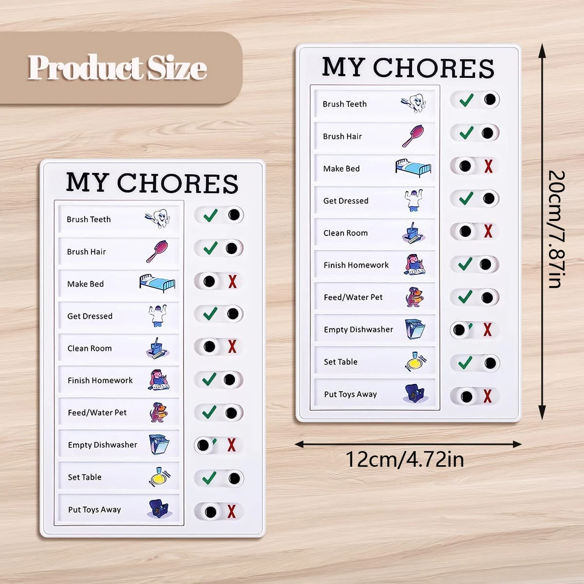 1Pcs Kids Chore Chart with 5Pc - Baby Food Tracker incelemesi ve fiyatı