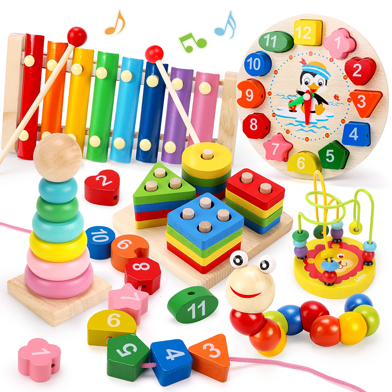 5-6pcs/set Montessori Wooden T - Baby Food Kit incelemesi ve fiyatı