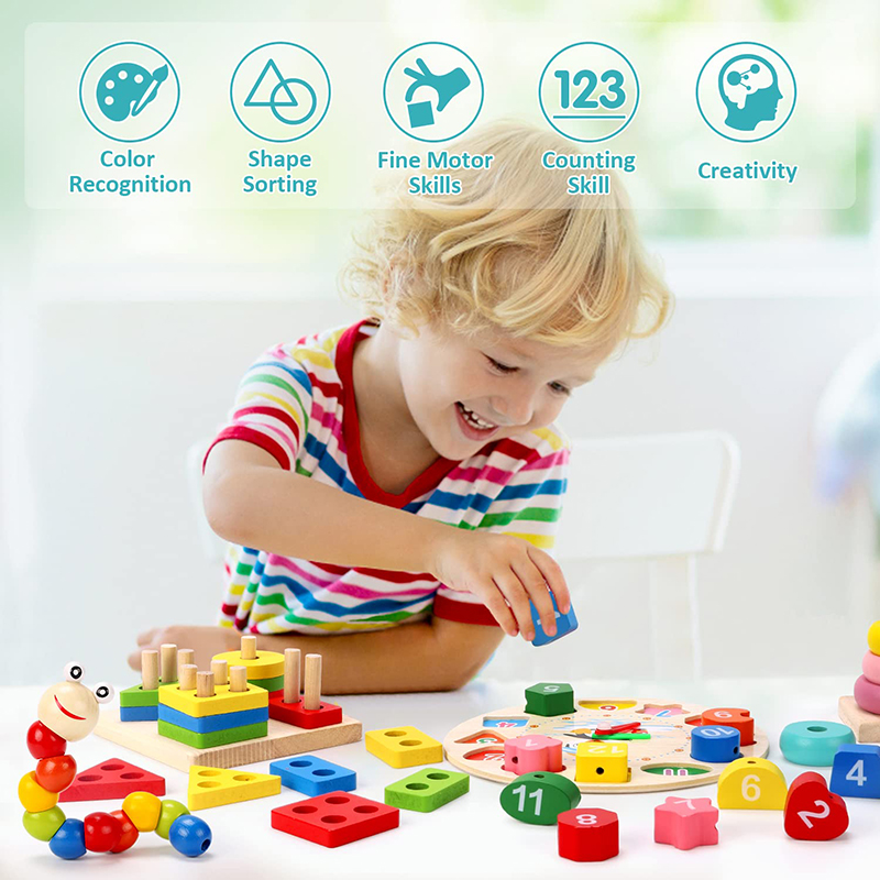 5-6pcs/set Montessori Wooden T - Baby Food Kit incelemesi ve fiyatı