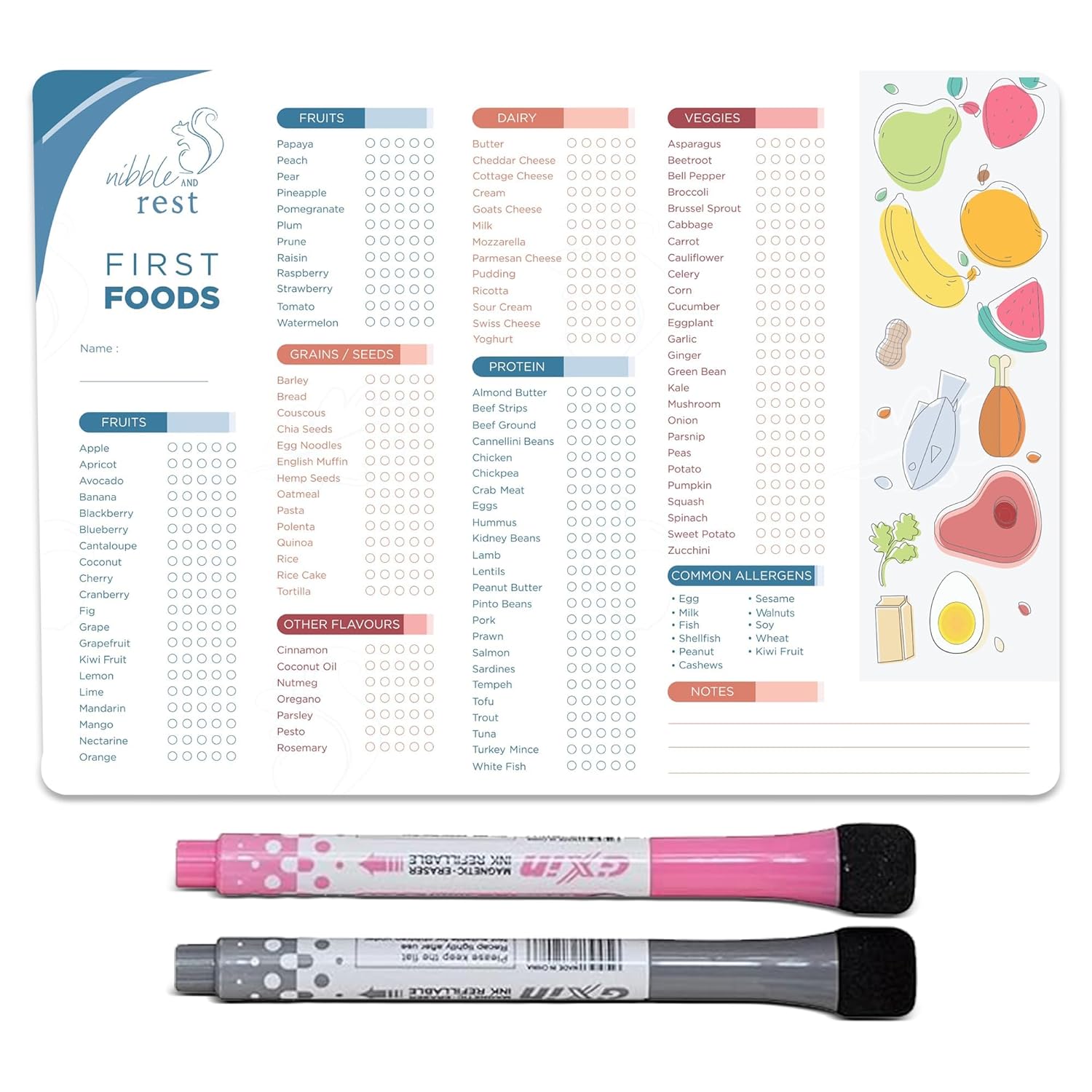 Baby First Foods Tracker Fridg - Baby Food Tracker incelemesi ve fiyatı