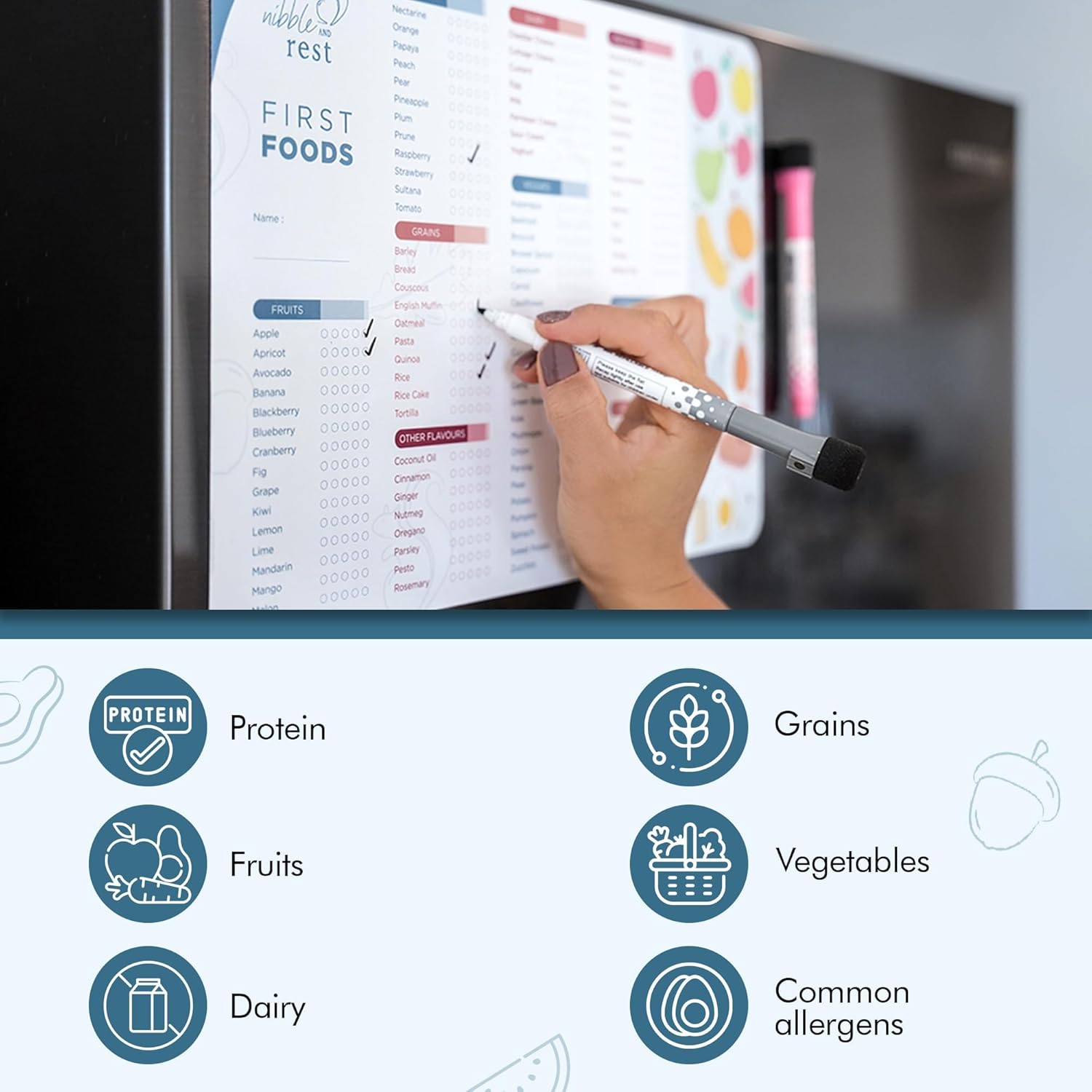 Baby First Foods Tracker Fridg - Baby Food Tracker incelemesi ve fiyatı