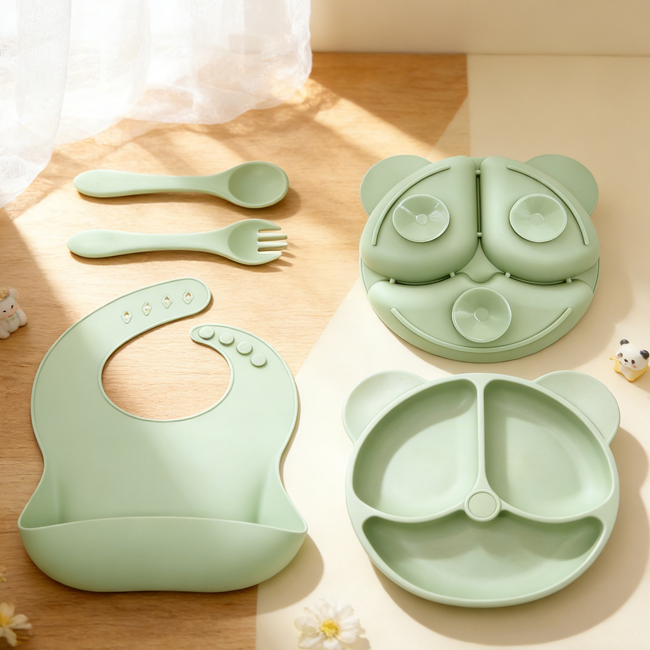 4PCS Baby Feeding Set with Bib - Baby Food Kit incelemesi ve fiyatı